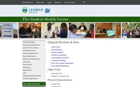 Student Health Center at Lehman College -Clinical Services ...