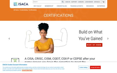 CISA, CISM, CGEIT, CRISC, & CSX-P Certifications | ISACA