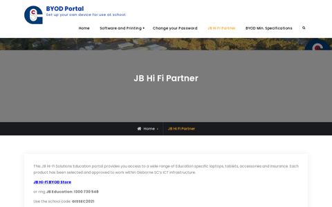 JB Hi Fi Partner – BYOD Portal