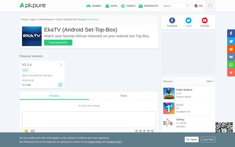 EkaTV (Android Set-Top-Box) update version history for ...