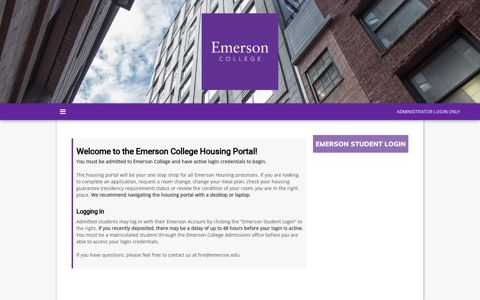 Emerson Housing Portal