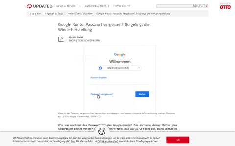 Google-Konto: Passwort vergessen? Das kannst du jetzt tun ...