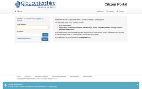 Citizen Portal - Sign in - Gloucestershire County Council