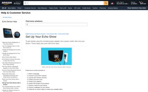 Amazon.com Help: Set Up Your Echo Device with a Screen