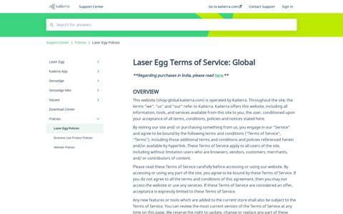 Laser Egg Terms of Service: Global - Support Center - Kaiterra