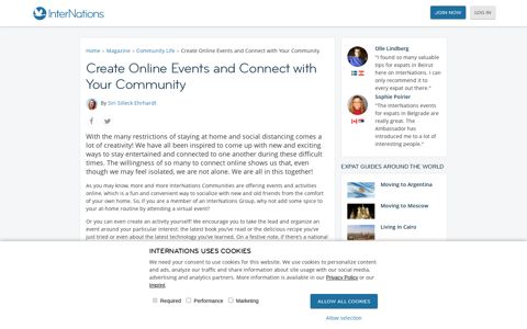 Create Online Events and Connect with Your ... - InterNations