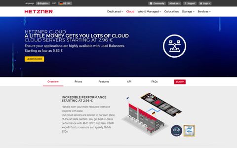 Truly thrifty cloud hosting - Hetzner Online GmbH