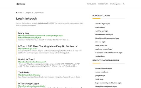 Login Intouch ❤️ One Click Access - iLoveLogin