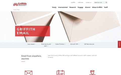 Access staff email - Griffith University