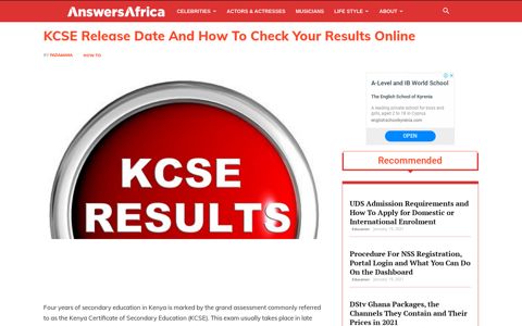 KCSE Release Date And How To Check Your Results Online