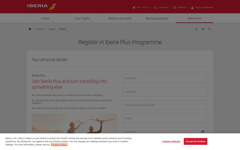 Register in Iberia Plus Programme - Iberia.com