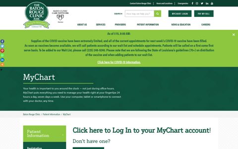 MyChart - The Baton Rouge Clinic