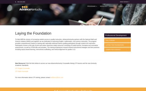 Laying the Foundation | AdvanceKentucky
