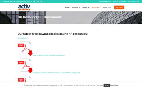 HR Downloads | Activ Absence Management Software
