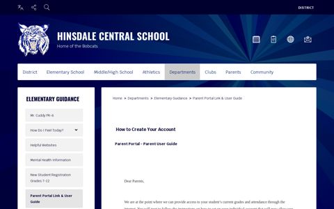 Elementary Guidance / Parent Portal Link & User Guide