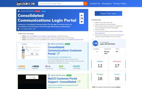 Consolidated Communications Login Portal - Logins-DB