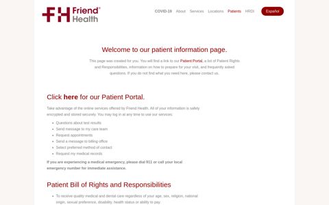 our Patient Portal. - Friend Family Health Center