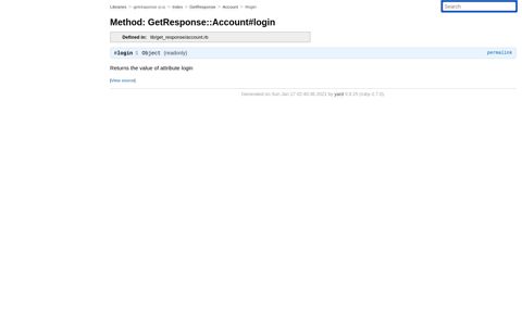 Method: GetResponse::Account#login — Documentation for ...