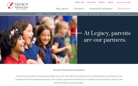 For Parents | North Chandler | Legacy Traditional School