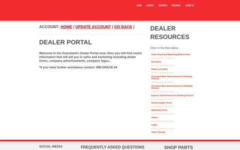 dealer portal - Graceland Portable Buildings