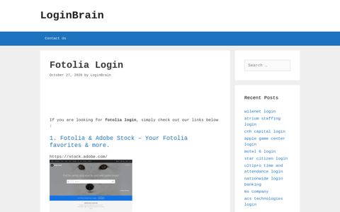 fotolia login - LoginBrain