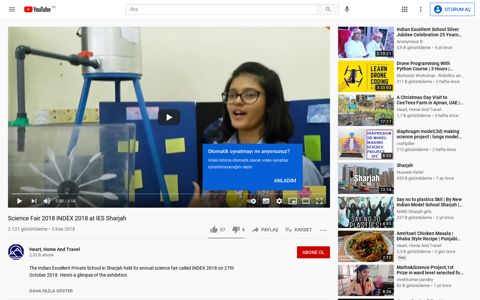 Science Fair 2018 INDEX 2018 at IES Sharjah - YouTube