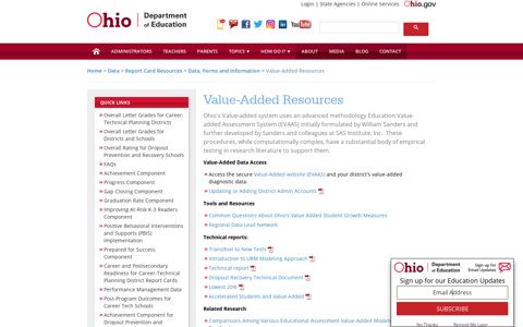 Value-Added Resources | Ohio Department of Education