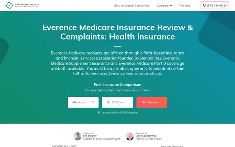 Everence Medicare Insurance Review & Complaints: Health ...