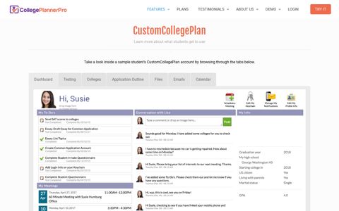CustomCollegePlan - CollegePlannerPro