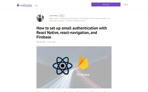 How to set up email authentication with React Native, react ...