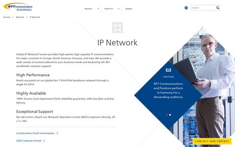 Global IP Network | NTT Communications Global ICT Services ...