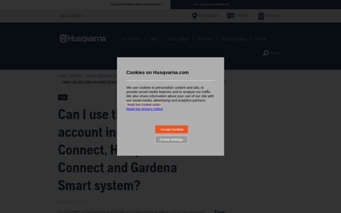 Can I use the same account in Automower® Connect ...