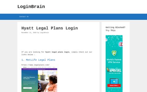 hyatt legal plans login - LoginBrain