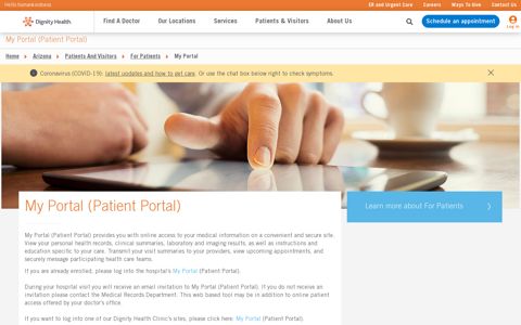 My Portal (Patient Portal) | Arizona | Dignity Health