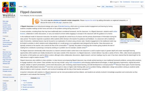 Flipped classroom - Wikipedia