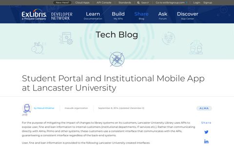Student Portal and Institutional Mobile App at Lancaster ...