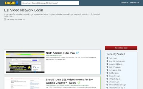 Esl Video Network Login - Loginii.com