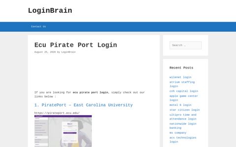 Ecu Pirate Port - Pirateport - East Carolina University