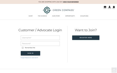 Sign in - Green Compass, Inc