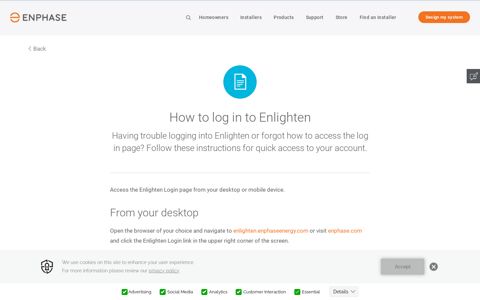 How to log in to Enlighten | Enphase