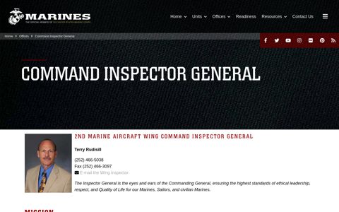Command Inspector General - 2nd Marine Aircraft Wing