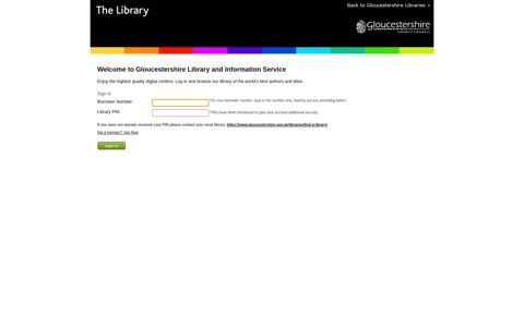 Gloucestershire Library and Information Service - Login ...