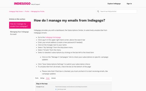 How do I manage my emails from Indiegogo? – Indiegogo ...