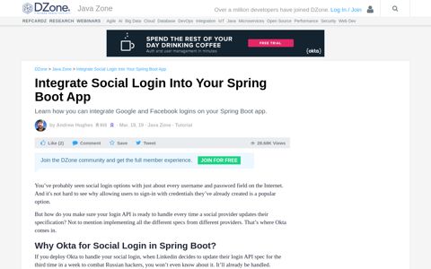 Integrate Social Login Into Your Spring Boot App - DZone Java