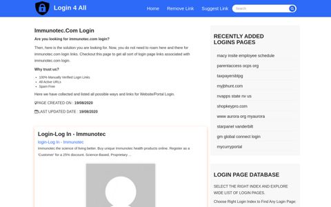 immunotec.com login - Official Login Page [100% Verified]