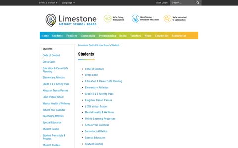 Students - Limestone District School Board