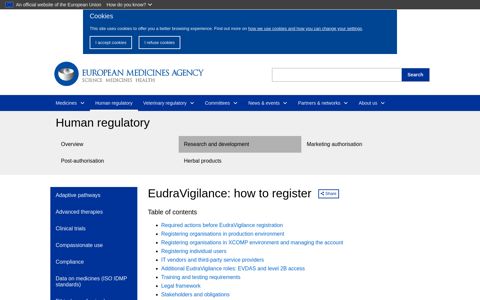 EudraVigilance: how to register | European Medicines Agency