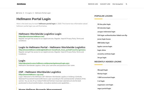 Hellmann Portal Login ❤️ One Click Access