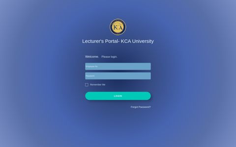 Lecturer's Portal- KCA University