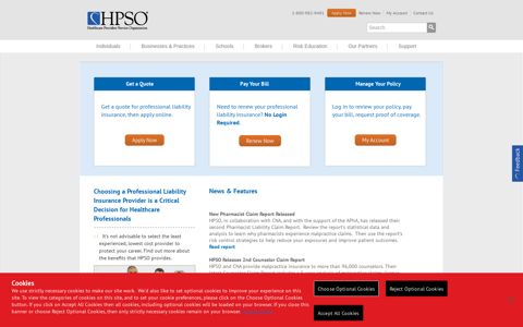 HPSO: Malpractice Insurance for Healthcare Providers